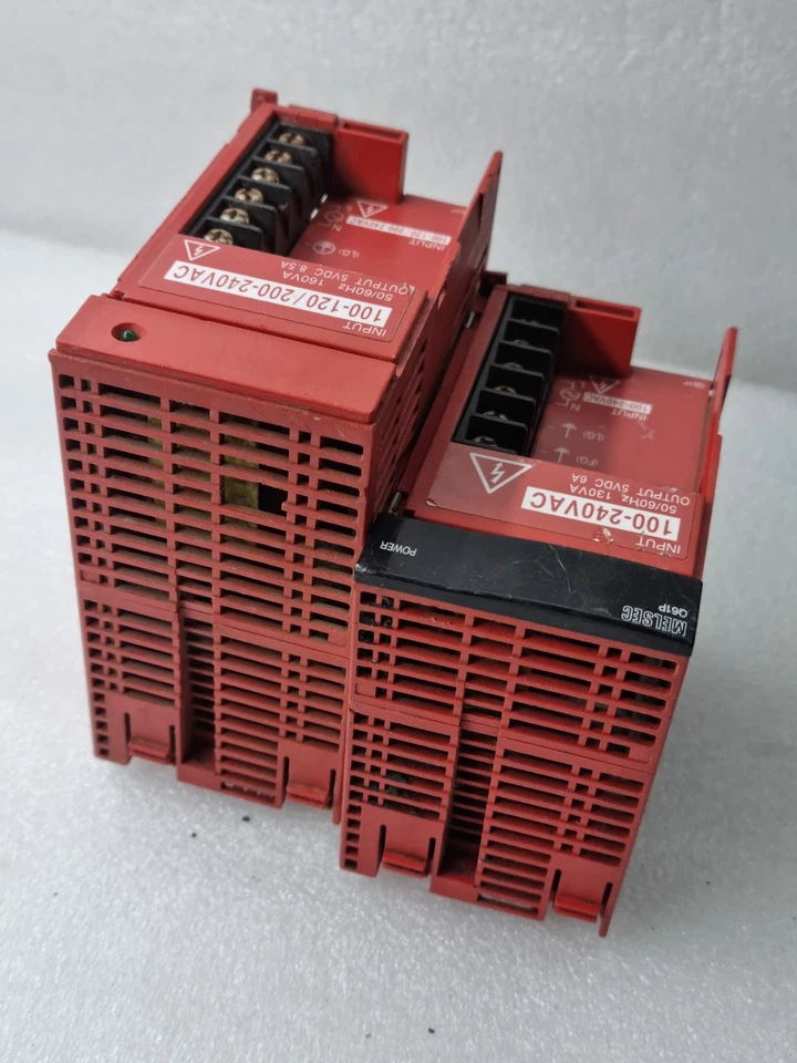 LOT OF 2 MITSUBISHI POWER SUPPLY UNIT Q64P & Q61P 100-240VAC/200-240VAC